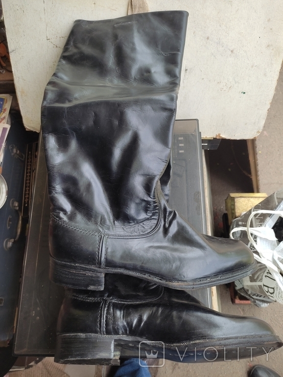 Vintage. Officer's chrome boots. USSR. 42r, photo number 12