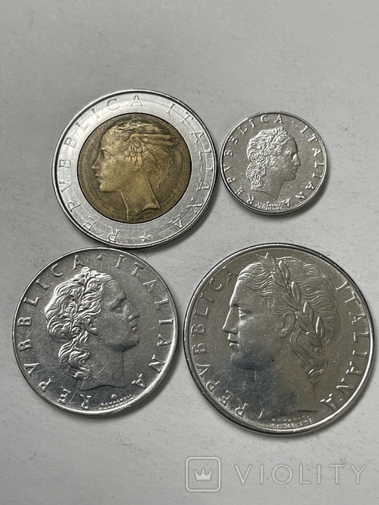 Coins of Italy Selection - 50 lire, 100 lire, 200 lire lir REPUBLICA ITALIANA, photo number 10