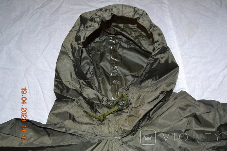The raincoat is a military tent. Armed Forces of Ukraine (ZSU). From the front. Size 135x100 cm. Raincoat bag: 20x25 cm., photo number 8