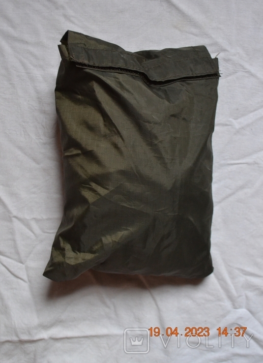 The raincoat is a military tent. Armed Forces of Ukraine (ZSU). From the front. Size 135x100 cm. Raincoat bag: 20x25 cm., photo number 11