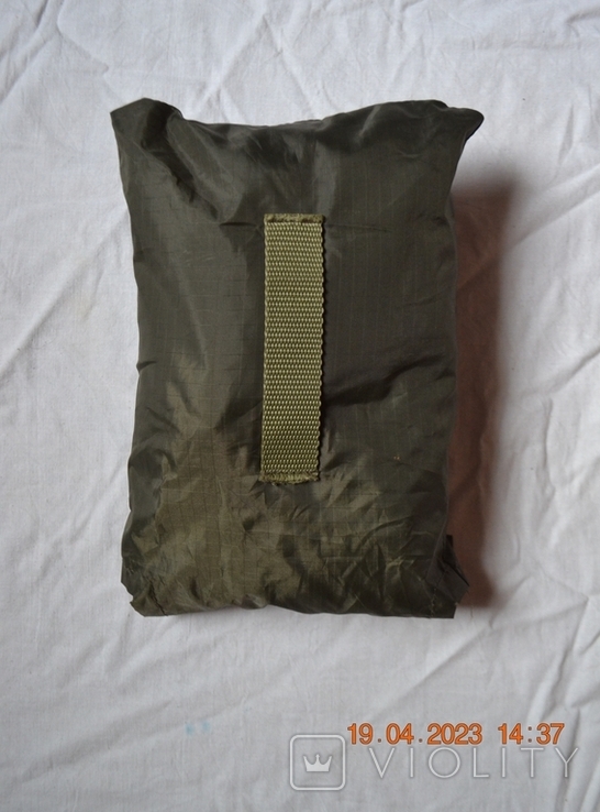 The raincoat is a military tent. Armed Forces of Ukraine (ZSU). From the front. Size 135x100 cm. Raincoat bag: 20x25 cm., photo number 12