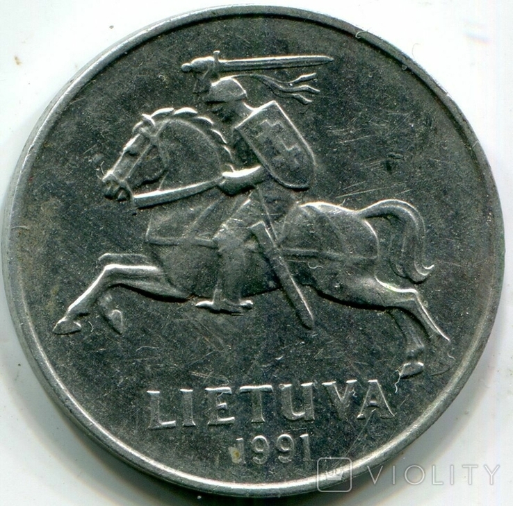 Lithuania 2 centavos 1991, photo number 3