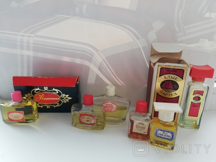 Perfumes and colognes from the sets of the factory in Nikolaev.