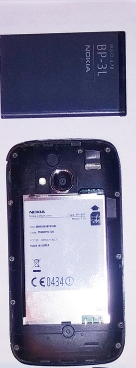 Смартфон Nokia Lumia 710 аккумулятор BP-3L, photo number 3