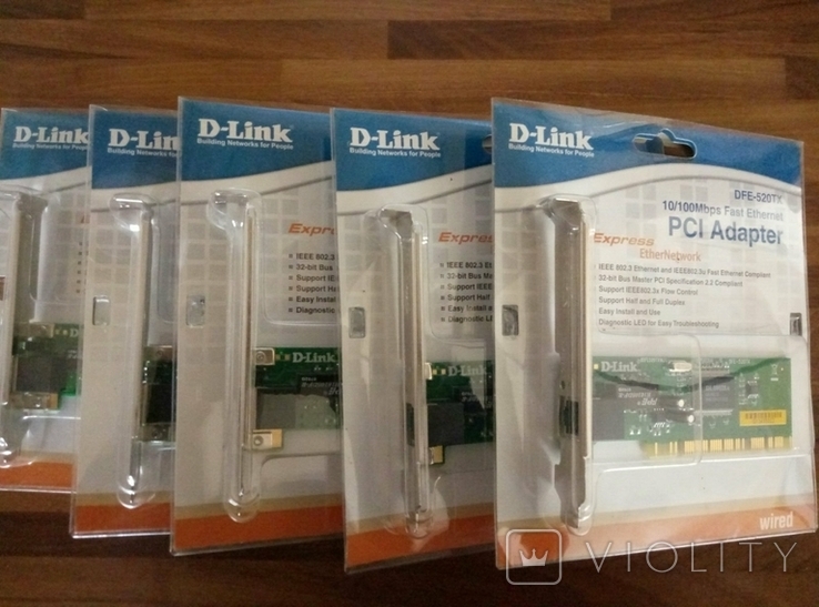 Сетевая карта PCI D-Link DFE-520TX 100Mbit 5 шт., фото №2