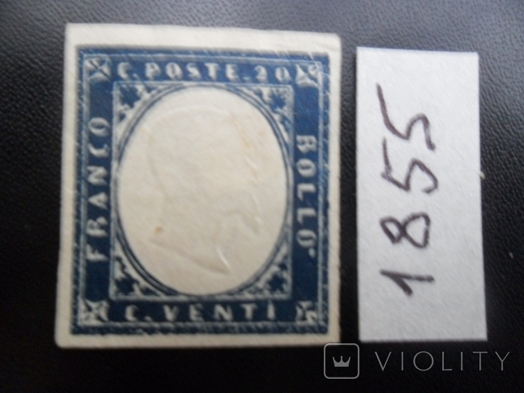 Classic. Italy. Sardinia. 1855 King. MN