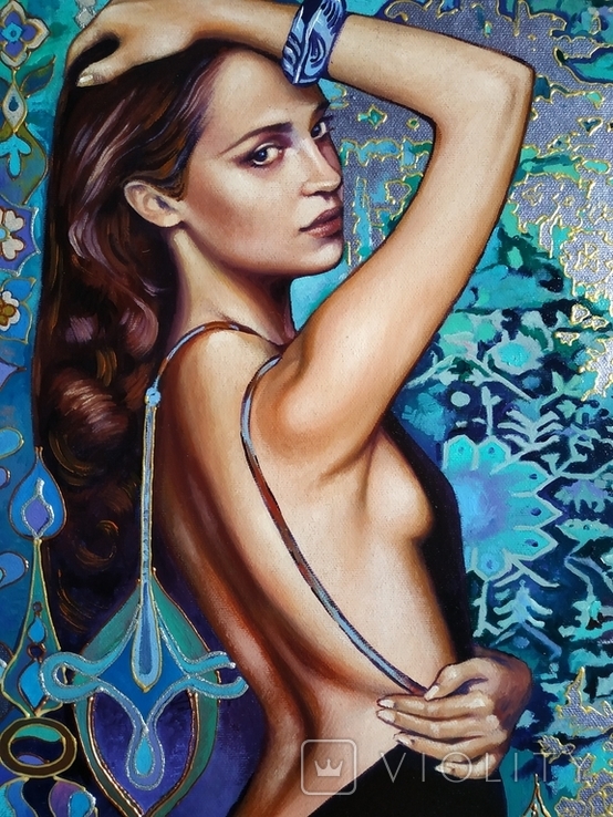Painting "Amethyst" oil on canvas, acrylic metallic, lacquer, 46 * 37 cm. Artist Suslova Elena, photo number 6