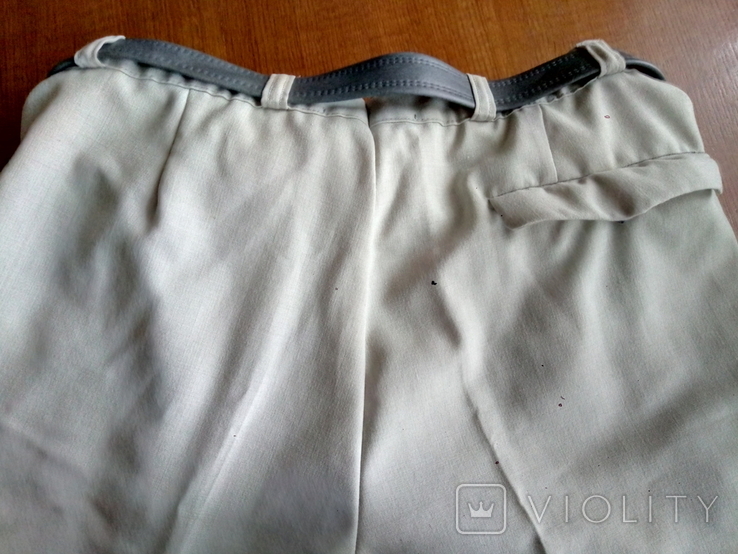 Men's trousers, polyester, with a belt made of leatherette.Razm.50.USSR., photo number 4