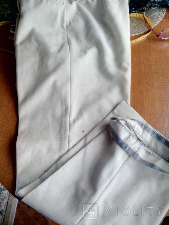 Men's trousers, polyester, with a belt made of leatherette.Razm.50.USSR., photo number 6