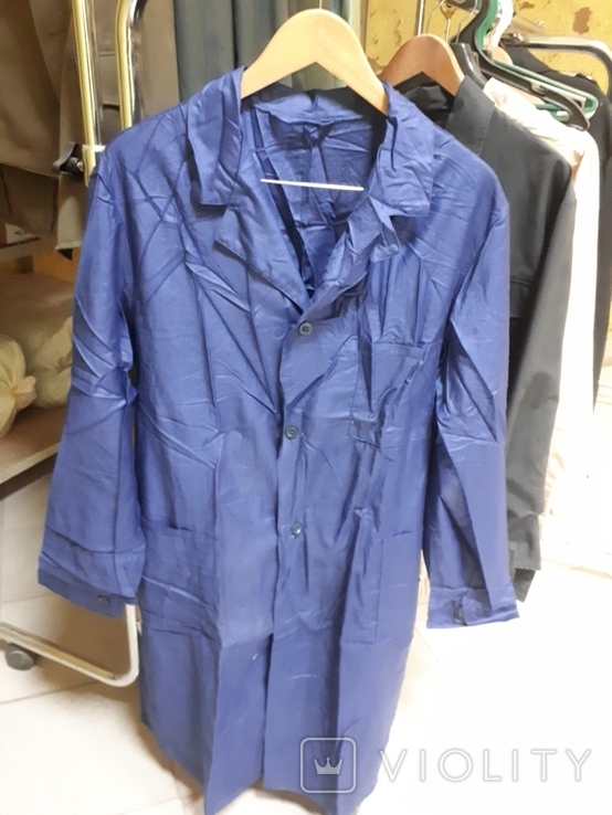  Women's blue satin working robes USSR, photo number 2