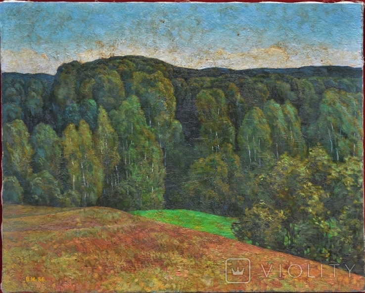 Картина Іванов В.А. "Лісовий пейзаж" 1986 рік, фото №3