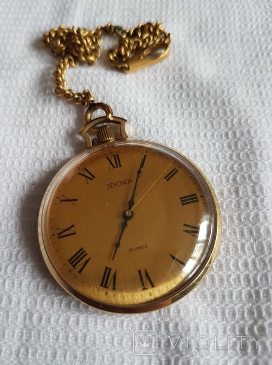 Часы карманные Sekonda 23 Jewels Vintage, photo number 2