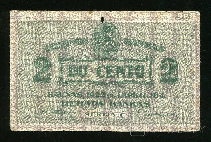Lithuania, Kaunas / 2 cents 1922