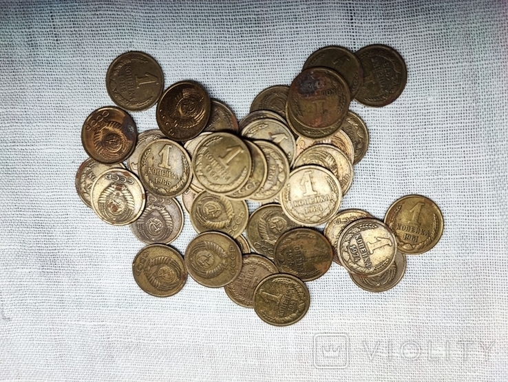 A set of coins of 1961-1991 in denominations of 1, 2, 10, 20 and 50 kopecks, photo number 6