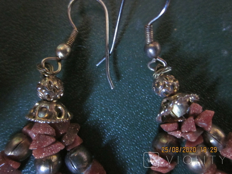 Earrings with aventurine., photo number 4