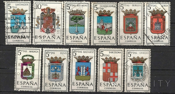 Іспанія 1963-1966 геральдика повні серії КЦ 3,7євро