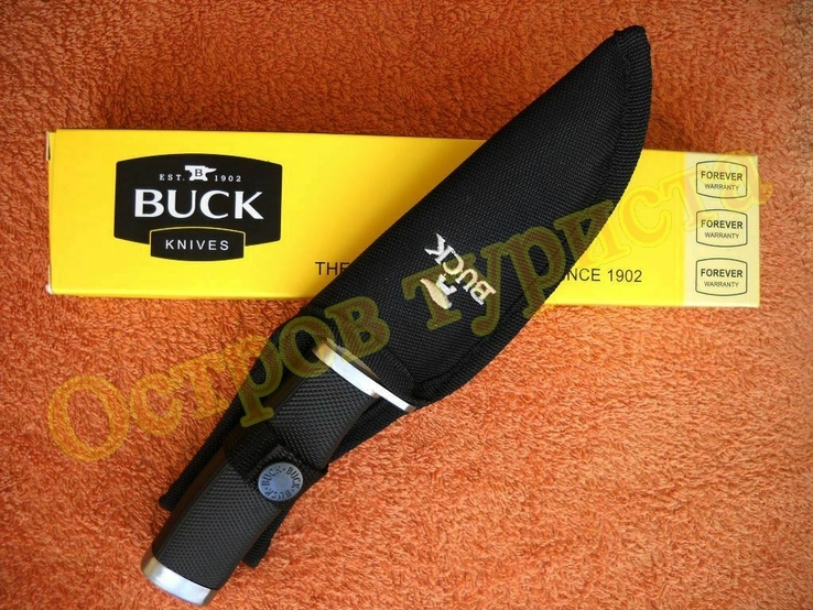Охотничий Тактический Нож Buck 009 с чехлом 56HRC реплика, фото №3