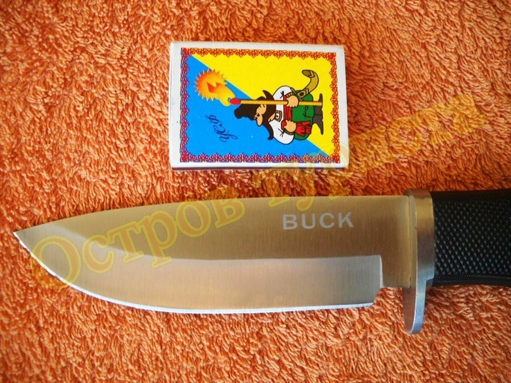 Охотничий Тактический Нож Buck 009 с чехлом 56HRC реплика, numer zdjęcia 7