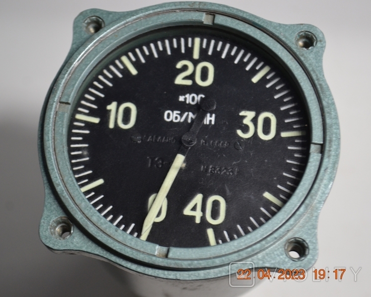 Magneto-induction tachometer TE-4V. Made in the USSR. 1983, No. 83231. Phosphoriciates, photo number 6