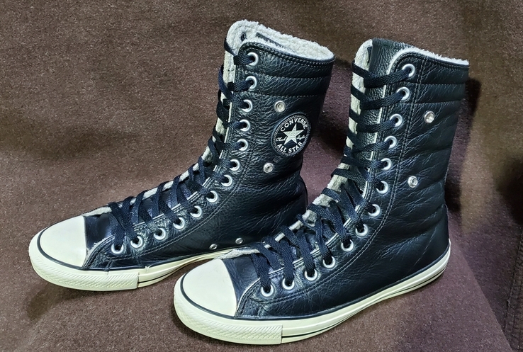Converse Hi Winter, высокие кожаные кеди, зимние ( 41 р / 26 см ), photo number 3