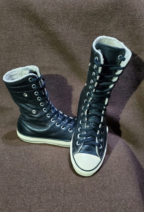 Converse Hi Winter, высокие кожаные кеди, зимние ( 41 р / 26 см ), photo number 5