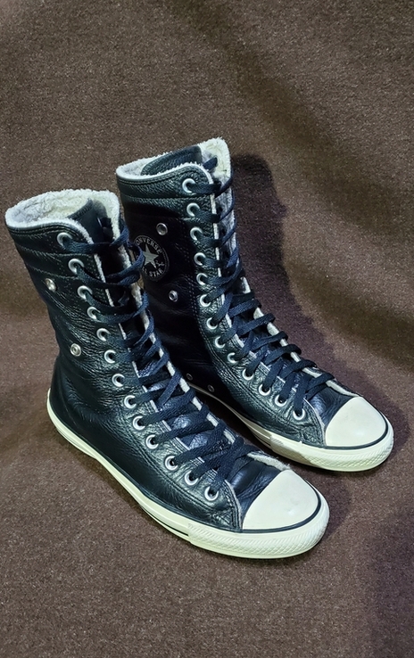 Converse Hi Winter, высокие кожаные кеди, зимние ( 41 р / 26 см ), фото №6