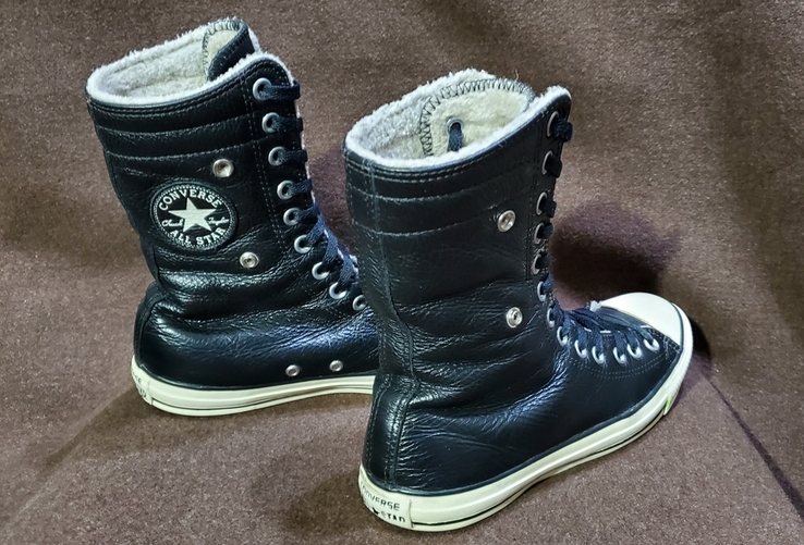 Converse Hi Winter, высокие кожаные кеди, зимние ( 41 р / 26 см ), photo number 7