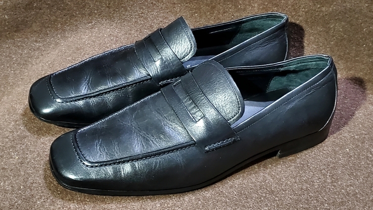 Кожаные туфли лофери PRADA. Италия ( p42 / 28.5 cм ), фото №3