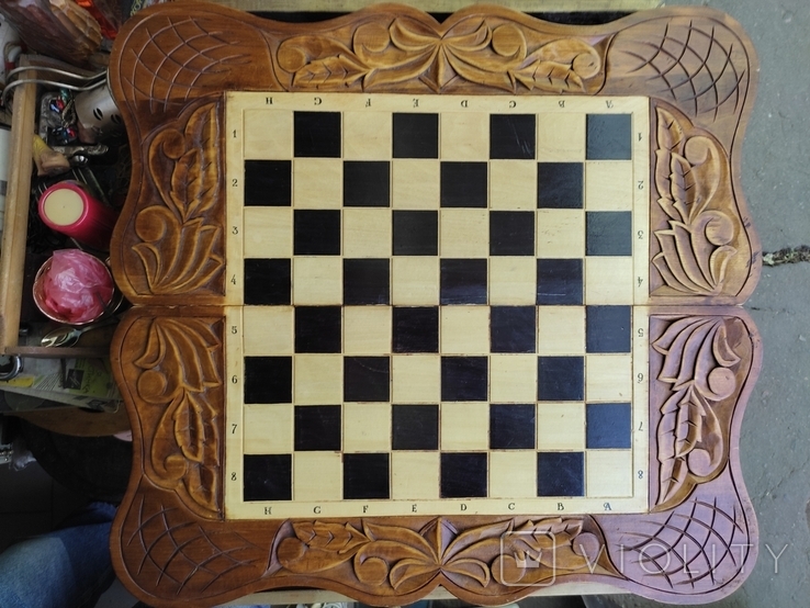 Vintage. Wooden chess, backgammon - handmade., photo number 6