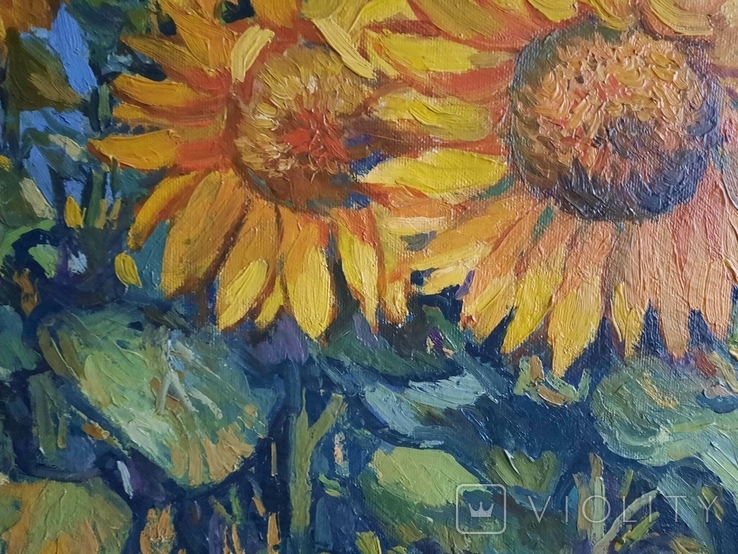 Painting Taras Dudka ''Sunflowers'' 40/50 canvas/oil on canvas 2015, photo number 10