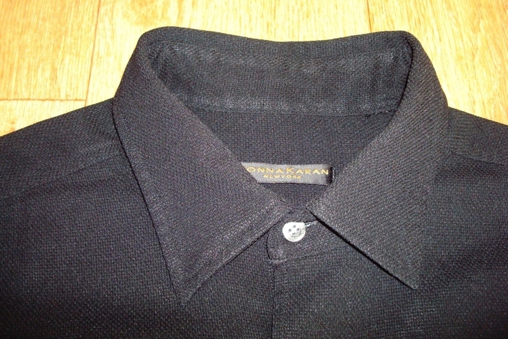 Donna Karan оригинал мужская стильная рубашка дл рукав черная, фото №8
