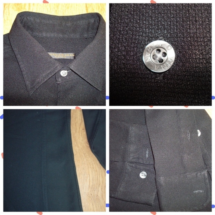 Donna Karan оригинал мужская стильная рубашка дл рукав черная, фото №10