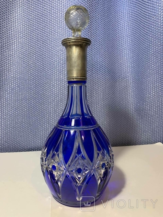 Crystal Decanter with Silver