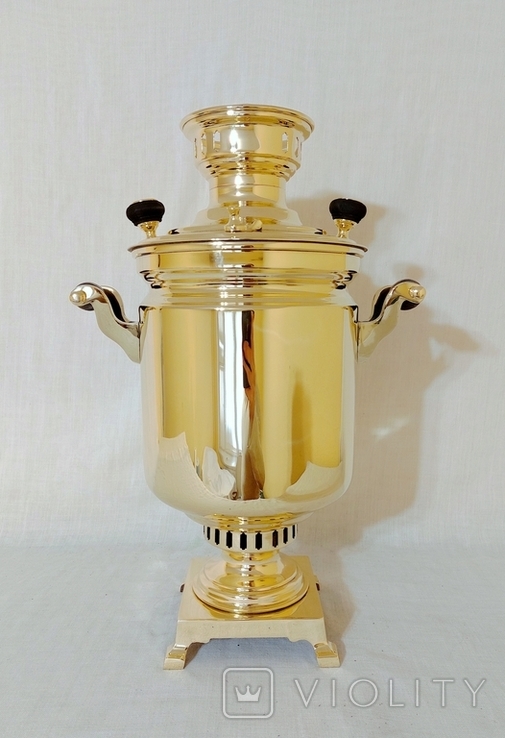 Native set - Kolchugin Partnership, a 4.5-liter samovar, a tray, a drip and a pipe., photo number 7