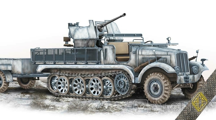 ACE 72573 3,7cm Flak 36 auf Fahrgesstand mZgKw 5t Sd.Kfz.6/2 1/72