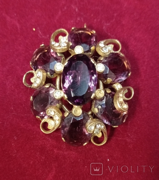 Antique pendant "Angelica", 50s of the twentieth century, gilding, vintage, USA., photo number 3