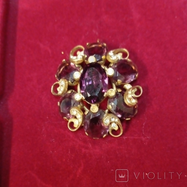 Antique pendant "Angelica", 50s of the twentieth century, gilding, vintage, USA., photo number 4