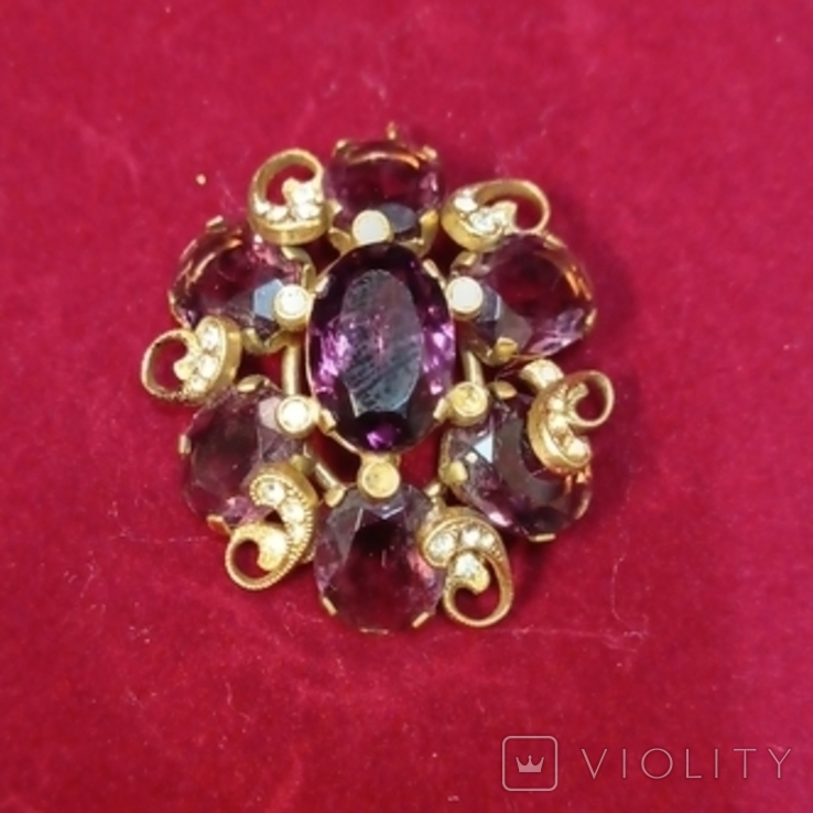Antique pendant "Angelica", 50s of the twentieth century, gilding, vintage, USA., photo number 5