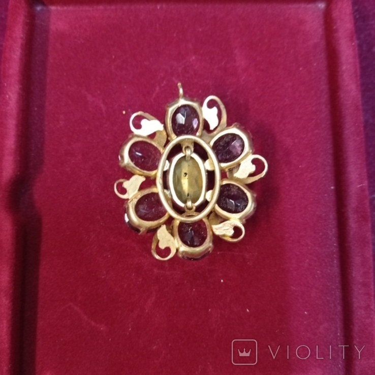 Antique pendant "Angelica", 50s of the twentieth century, gilding, vintage, USA., photo number 7