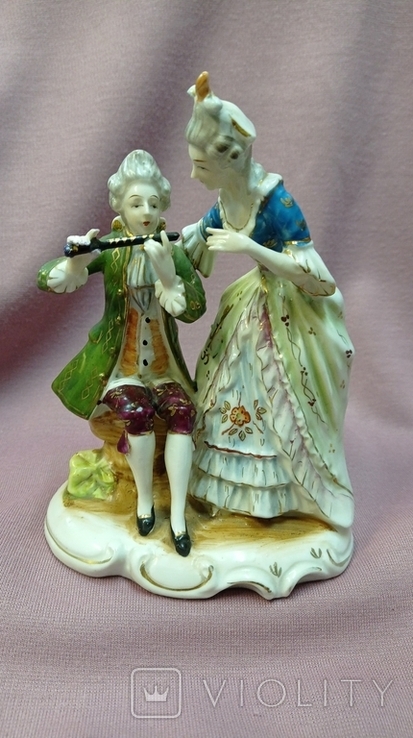 Antique figurine "Music Lesson", 17.5 cm, early twentieth century, Germany., photo number 6