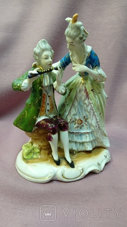 Antique figurine "Music Lesson", 17.5 cm, early twentieth century, Germany., photo number 7