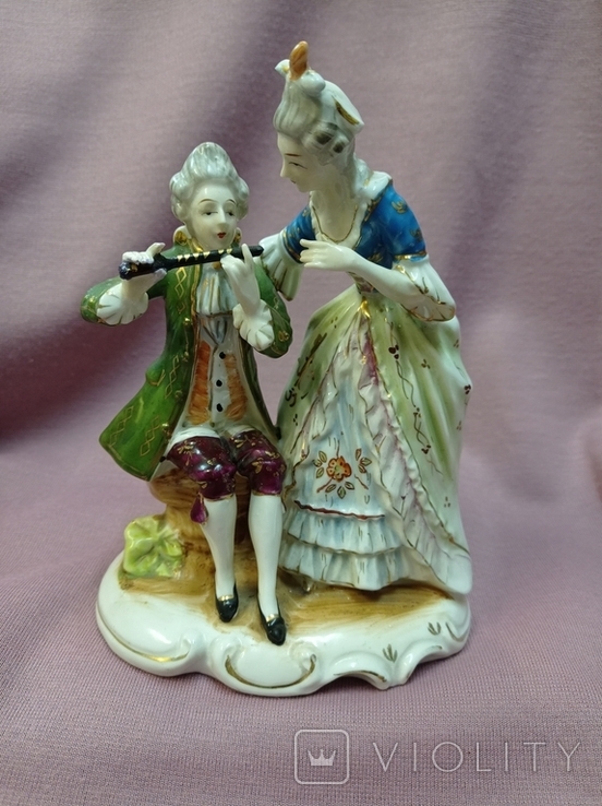 Antique figurine "Music Lesson", 17.5 cm, early twentieth century, Germany., photo number 8