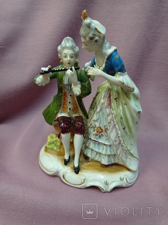 Antique figurine "Music Lesson", 17.5 cm, early twentieth century, Germany., photo number 12