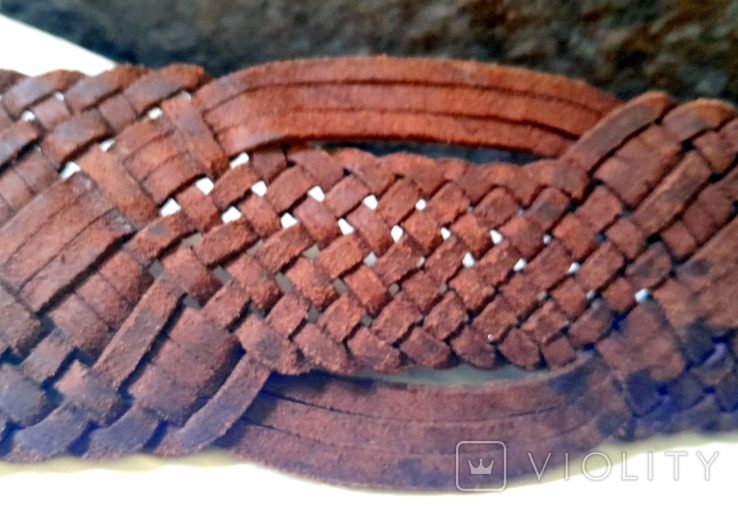 Women's Braided Belt Genuine Leather Buckle Metal, photo number 9