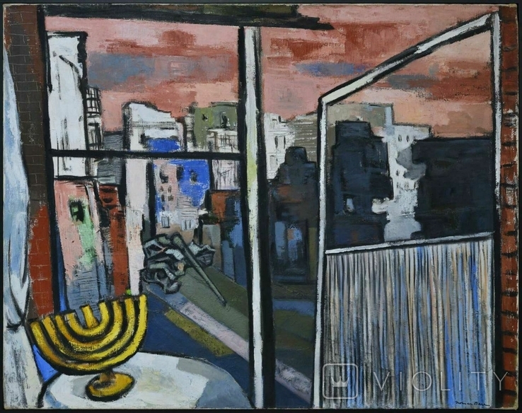 Норманн Барр ( 1908, Маріуполь Україна - 1994, США) Вид з вікна Іудаїка, фото №2