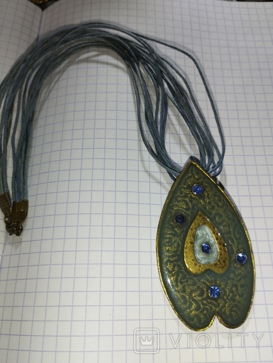 Pendant.Bronze.enamel,stones., photo number 4