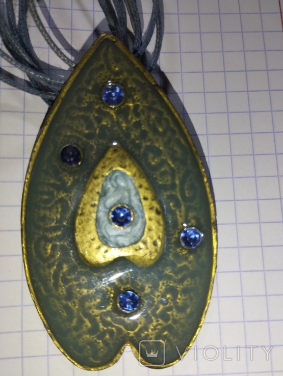 Pendant.Bronze.enamel,stones., photo number 2