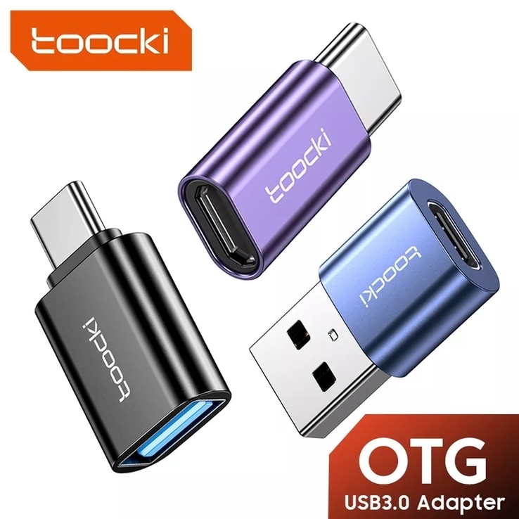 Toocki OTG Комплект Переходников коннекторов USB 3.0 USB/Type-C/Micro usb, фото №2