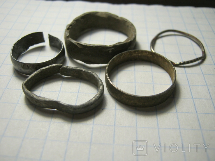 Кільця,перстені 5 шт.01, фото №2