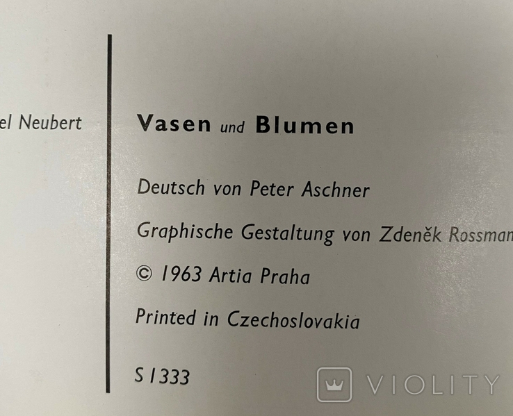 "Vazen und Blumen" "Vases and Flowers" Czech ceramics from Artia exhibitions 1963, photo number 13